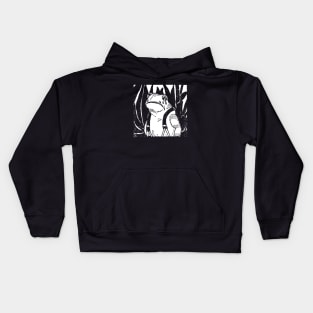 A Nostalgic Blend of Vintage Aesthetics and Sad Frog Vibes Kids Hoodie